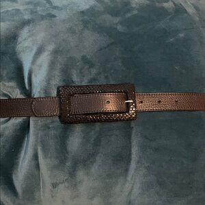 Leatherock Black Textured Women's Belt